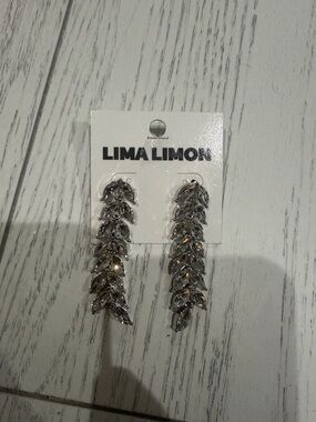 Lima Limon Silver Marquise Cascade Drop Earrings - Sparkling Silver